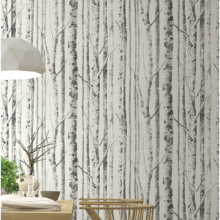 Self Adhesive Vinyl Wallpaper You Ll Love Wayfair Wunsch Birch 18 L X 20 5 W And Stick Wallpaper Roll
