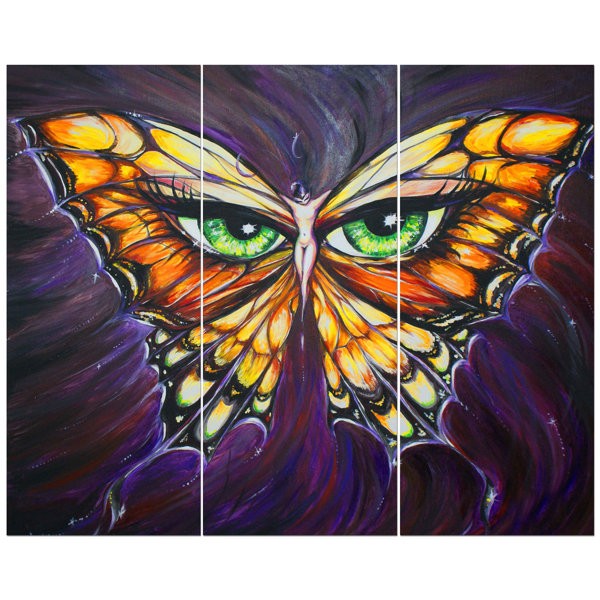 East Urban Home Butterfly With Eyes In Wings Oil Painting Print