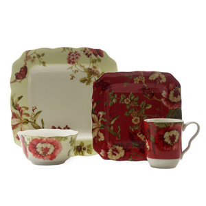 Lutece SQ 16 Piece Dinnerware Set, Service for 4