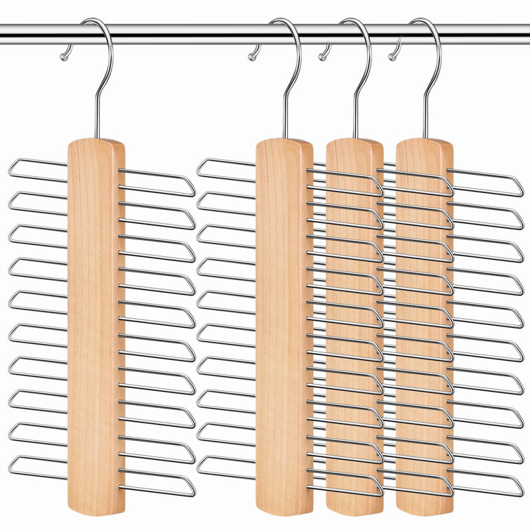 4 Pack Tie Rack Hanger Holder Hooks Organizer for Mens 360 Degree Rotating Tie R 