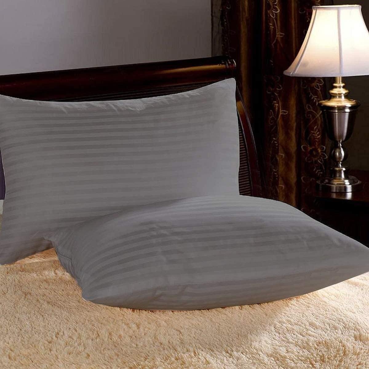 Cotton White Pillowcases LUXURY QUALITY  with 400 Tc Set of 2 Pillow Cover 
