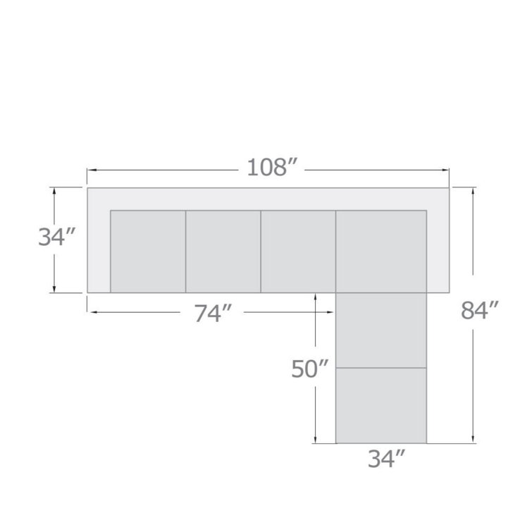 Corrigan Studio Farnham 108 Wide Linen Right Hand Facing Corner Sectional Wayfair