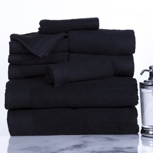 Ribbed 10 Piece Towel Set