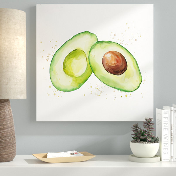 Ebern Designs Open Avocado Oil Painting Print On Wrapped Canvas