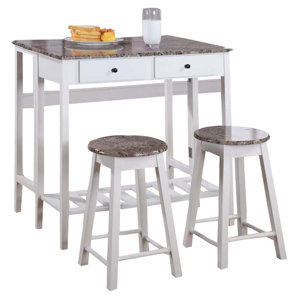 Cardwell Breakfast 3 Piece Dining Table Set by W..