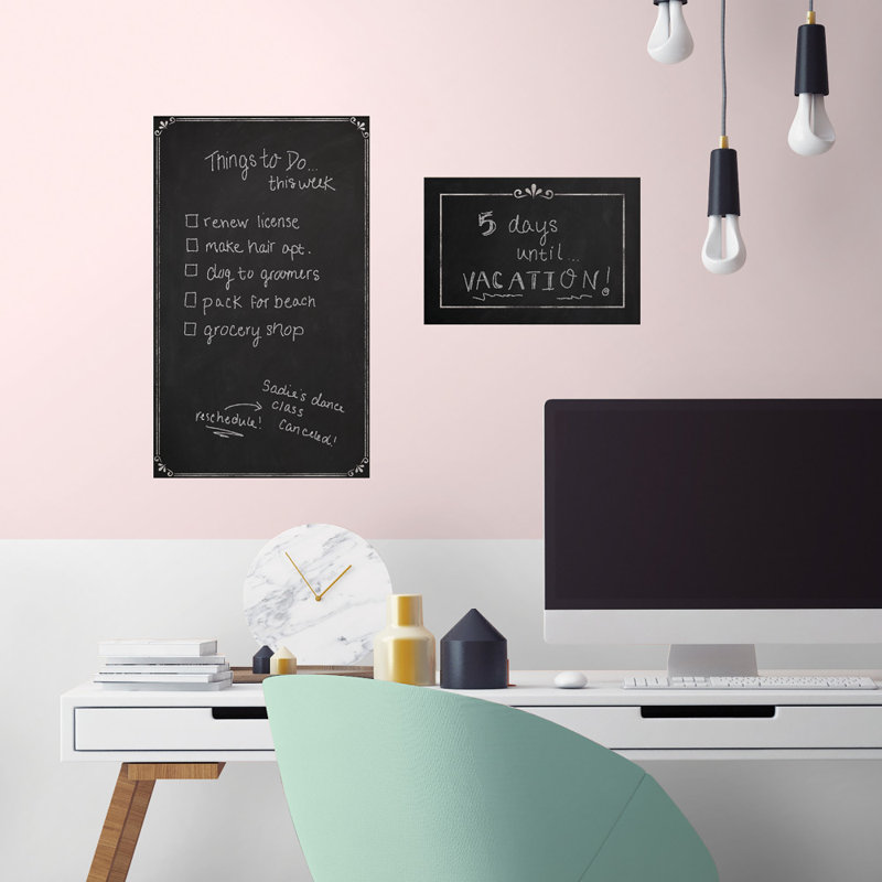 Room Mates Decorative Chalkboard Peel And Stick Giant Wall Decal Reviews Wayfair