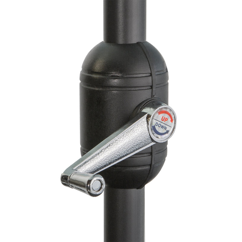 Charlton Home 9ft Outdoor Patio Umbrella Tilt Adjustable Polyester Wind Vent Water Uv Resistant Hand Crank Grey Wayfair Ca