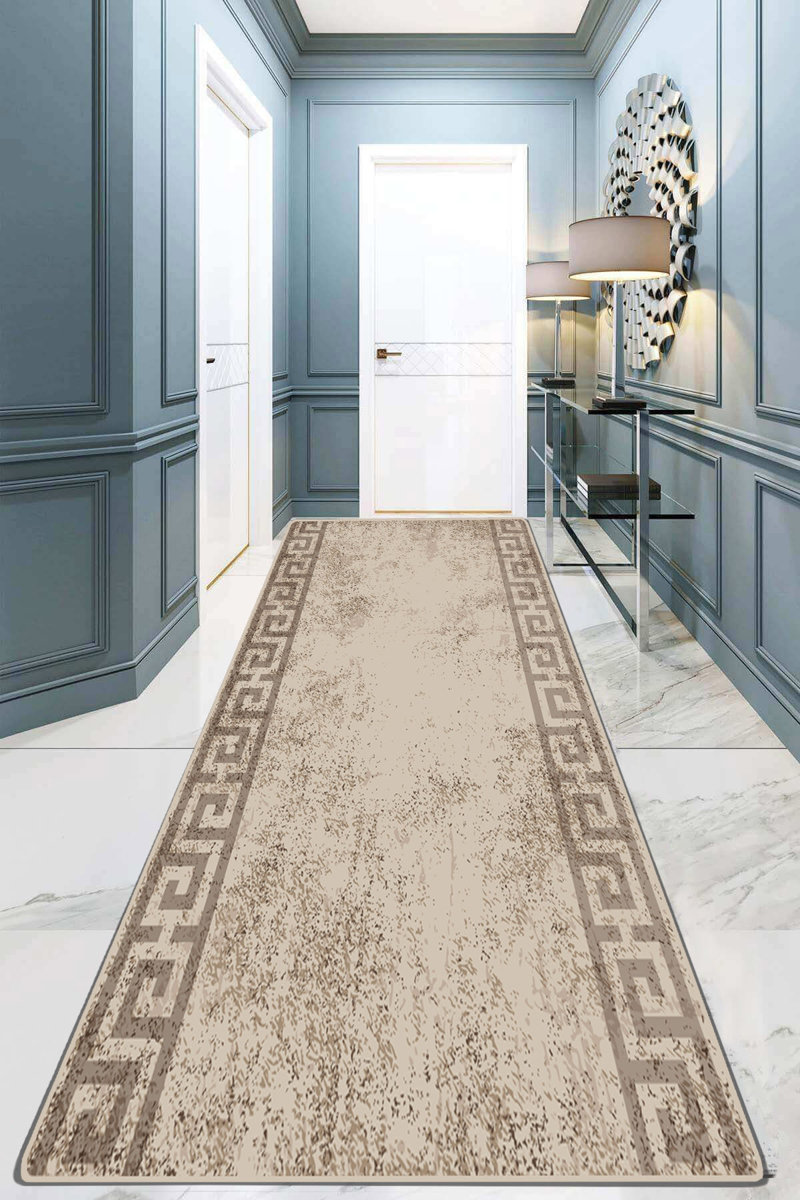 Mcelhaney Oriental Handmade Flatweave Polyester Area Rug in Beige Rug Size: Rectangle 2'7" x 4'7"