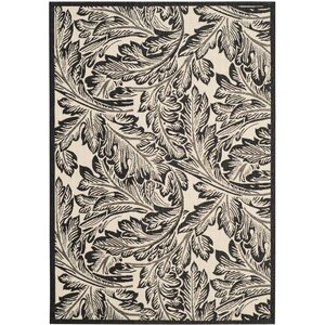 Amaryllis Sand/Black Outdoor Area Rug