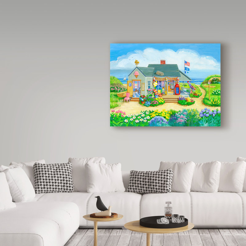 Trademark Art Beach Store Acrylic Painting Print On Wrapped