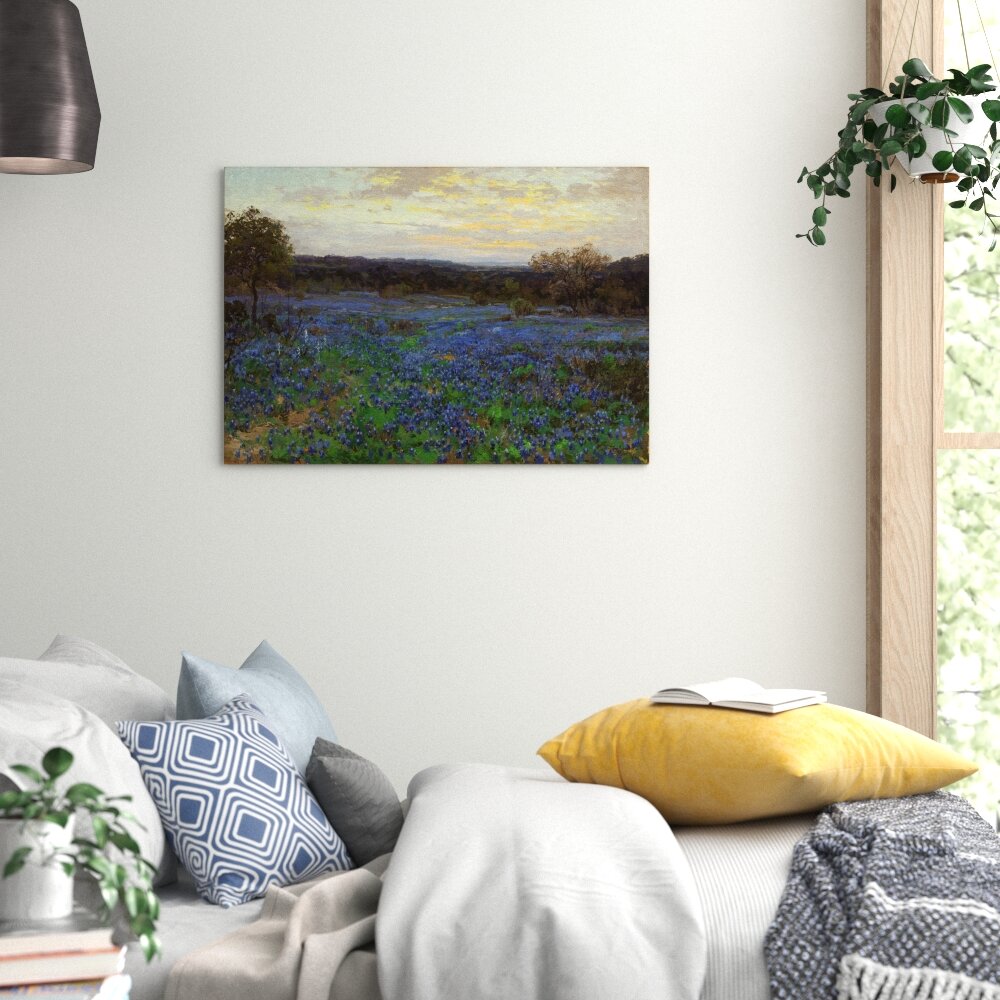 Big Box Art Hillside Of Blue Bonnets 3 By Julian Onderdonk Painting Print On Canvas Wayfair Co Uk