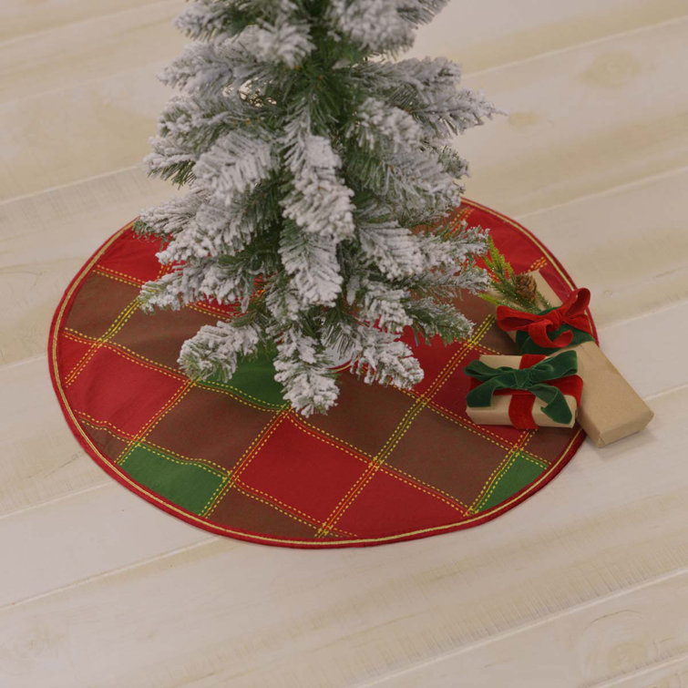 plaid mini tree skirt
