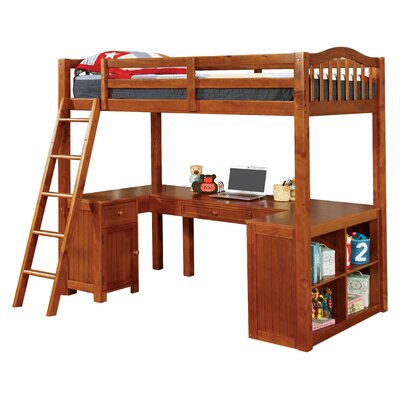 Colony Twin Loft Bed Hokku Designs Color Oak