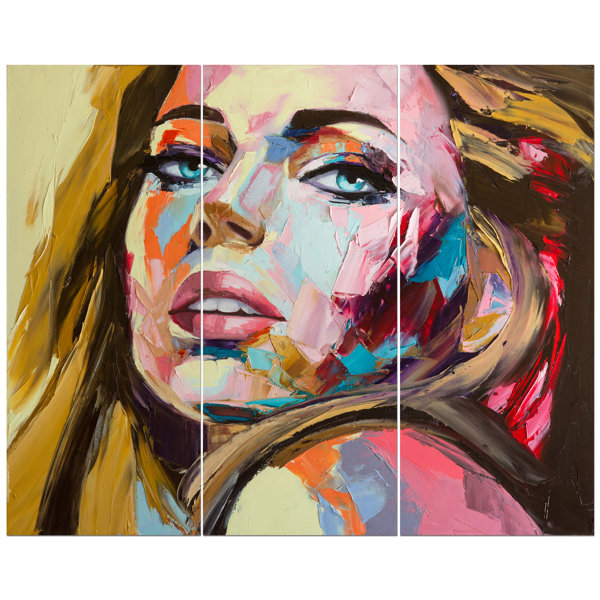 East Urban Home Woman Portrait Lie To Me Oil Painting Print