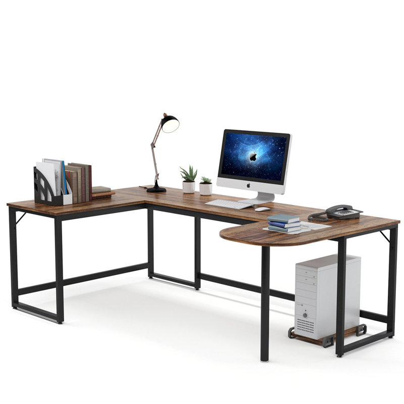 Latitude Run U Shaped Computer Desk Large L Shaped Desk Corner Computer Desk Writing Desk With Printer Stand Wayfair