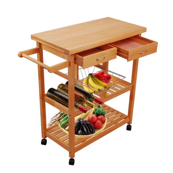 Symple Stuff Laforest Rolling Trolley Portable Serving ...