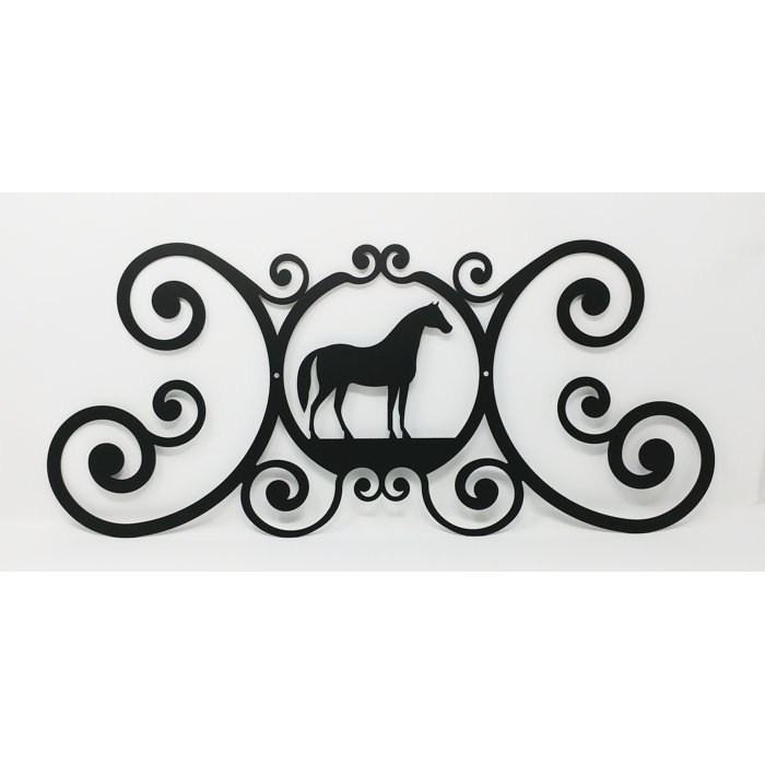 Rosalind Wheeler Viviana Horse Over Door Plaque Wayfair