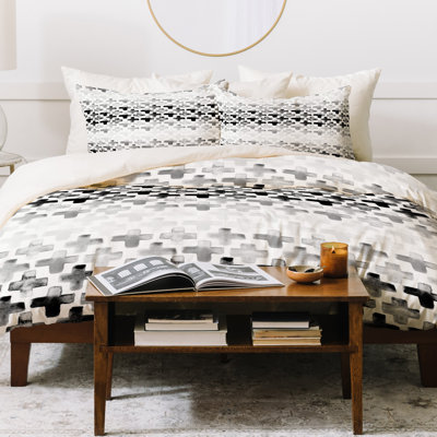 Little Arrow Design Co Monochrome Cross Duvet Cover Set East Urban