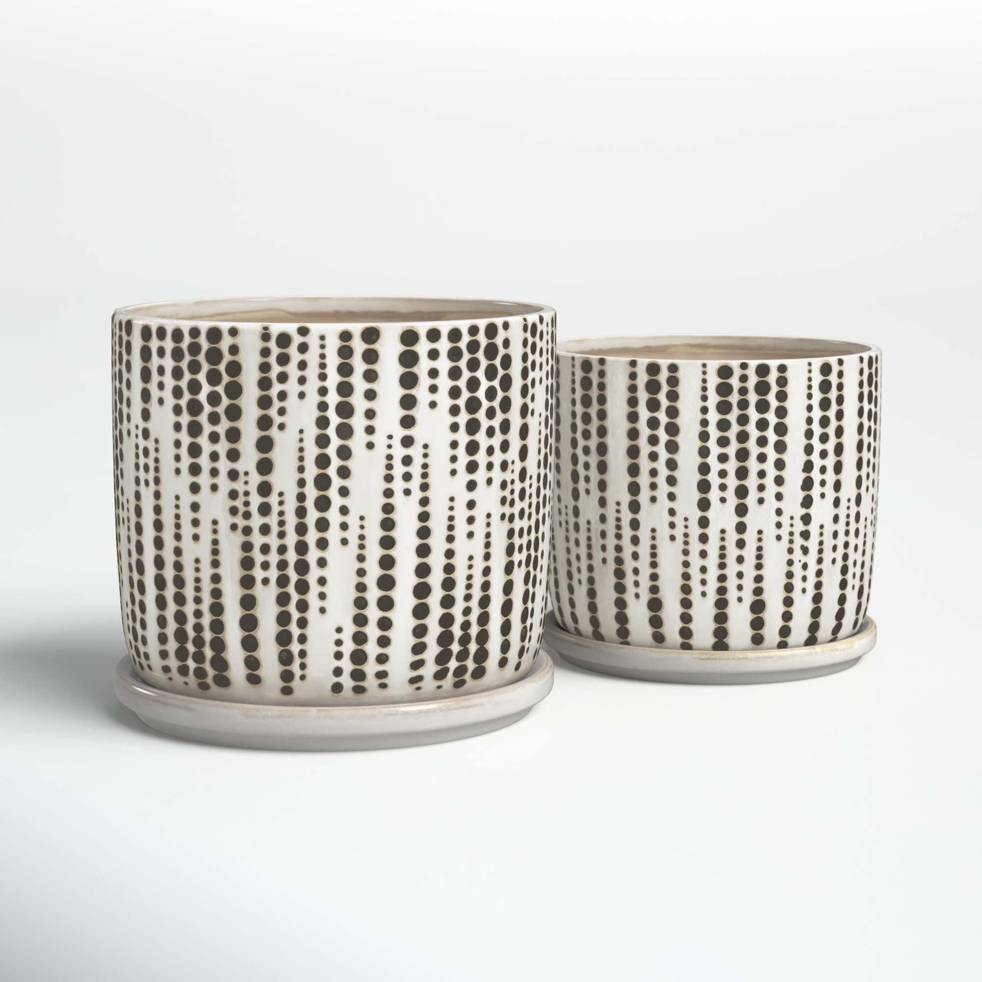 Natale Ceramic Outdoor Pot Planter Set of 2 Joss & Main