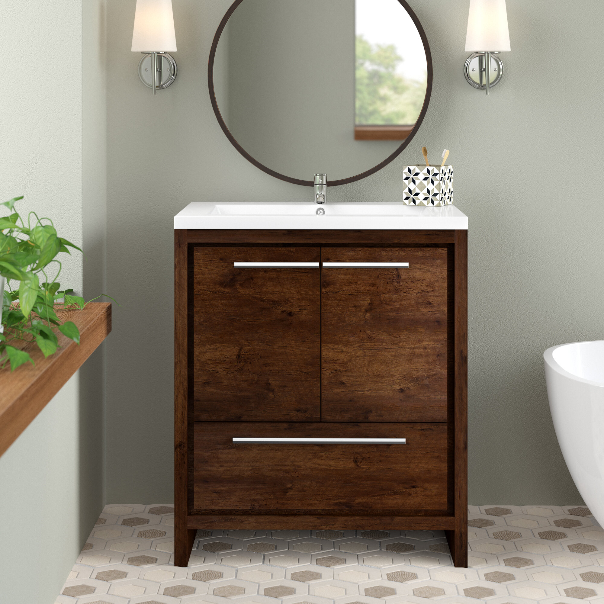 Ebern Designs Harger Free Standing 30" Single Bathroom Vanity Set