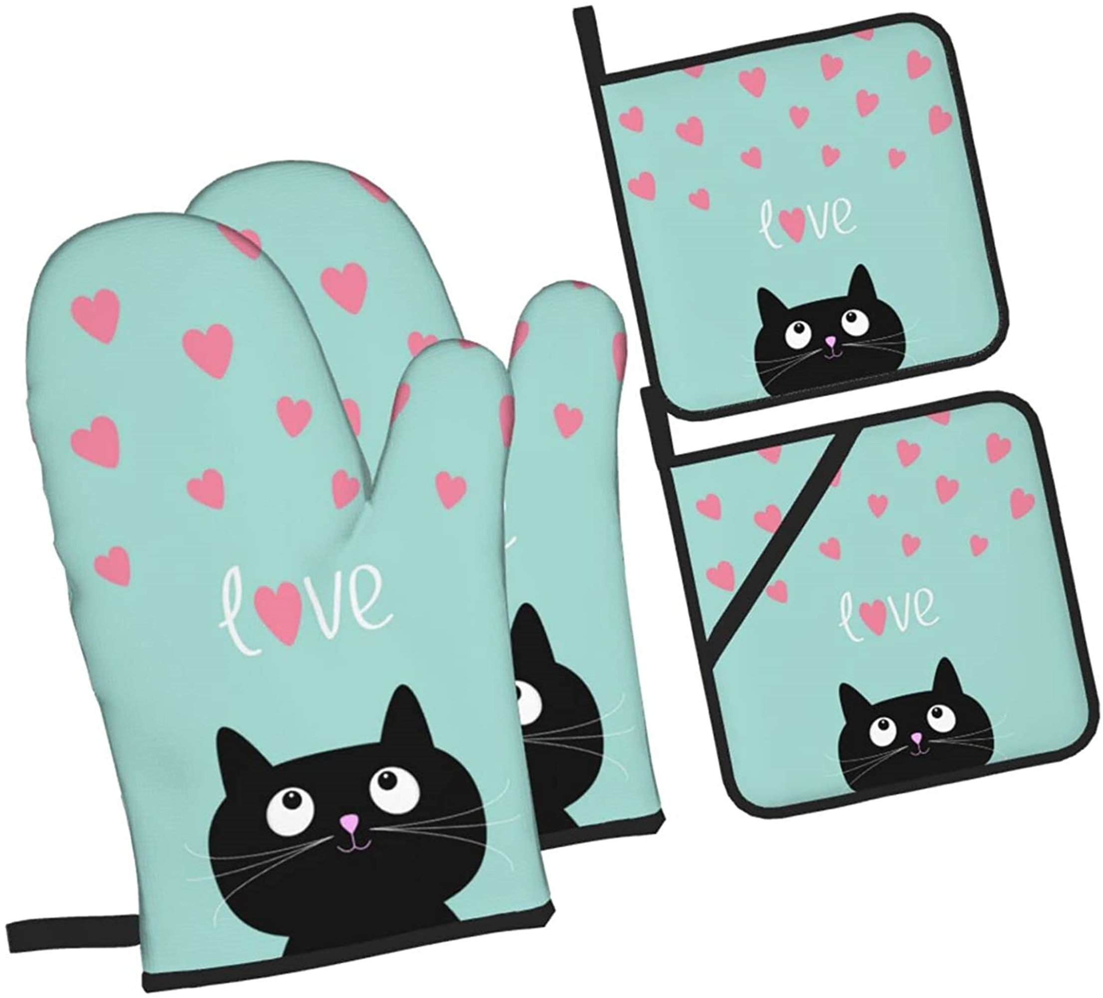 cute oven mitt set