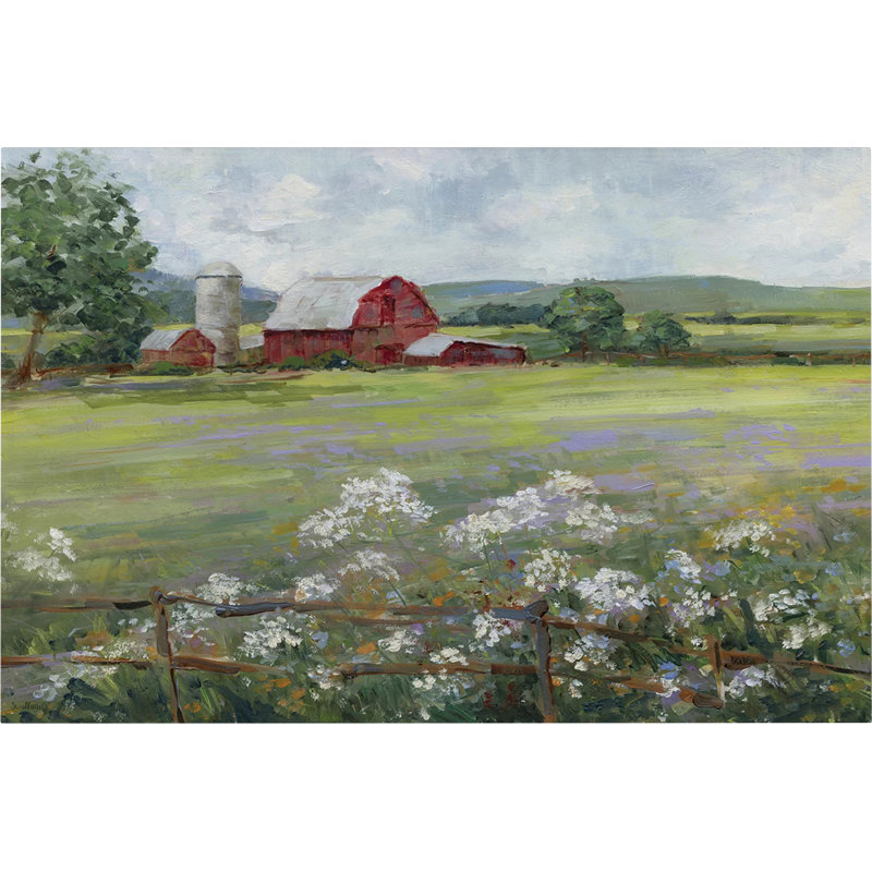 Three Posts Summer At The Farm Oil Painting Print Reviews
