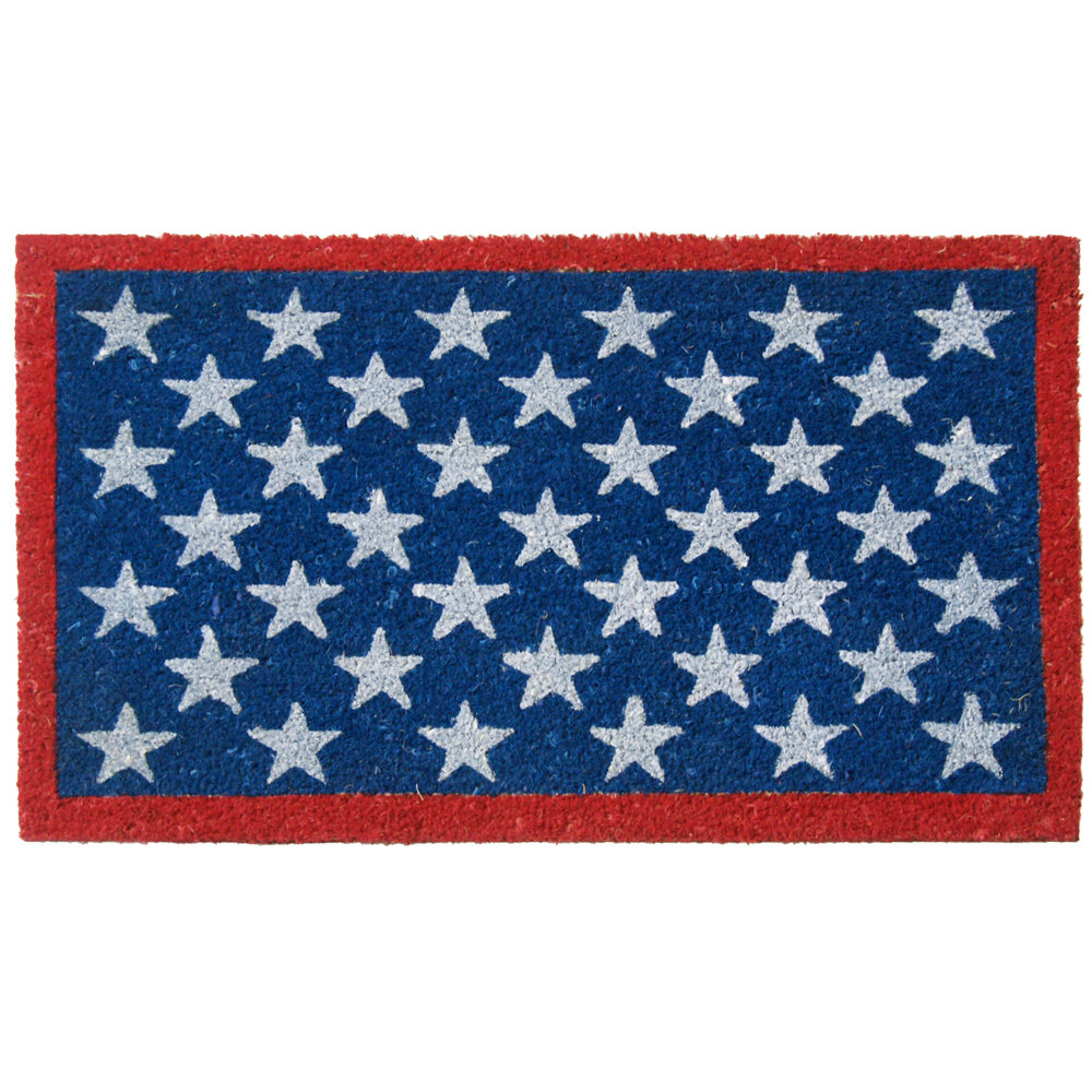 Rubber Cal Inc Patriotic American Flag 30 In X 18 In Non Slip