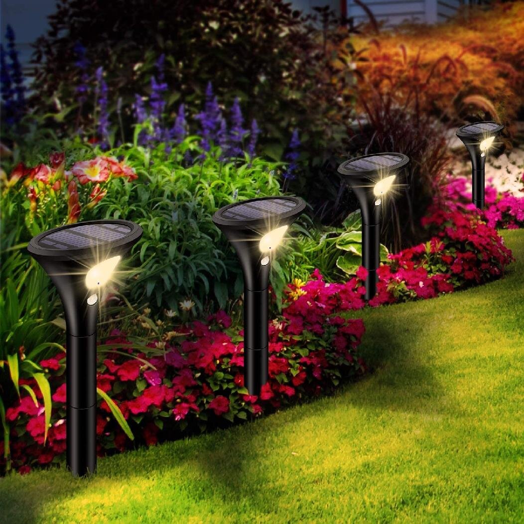 4pcs LED Solar Lights Waterproof Under Ground Garden Lawn Deck Path Yard Outdoor 