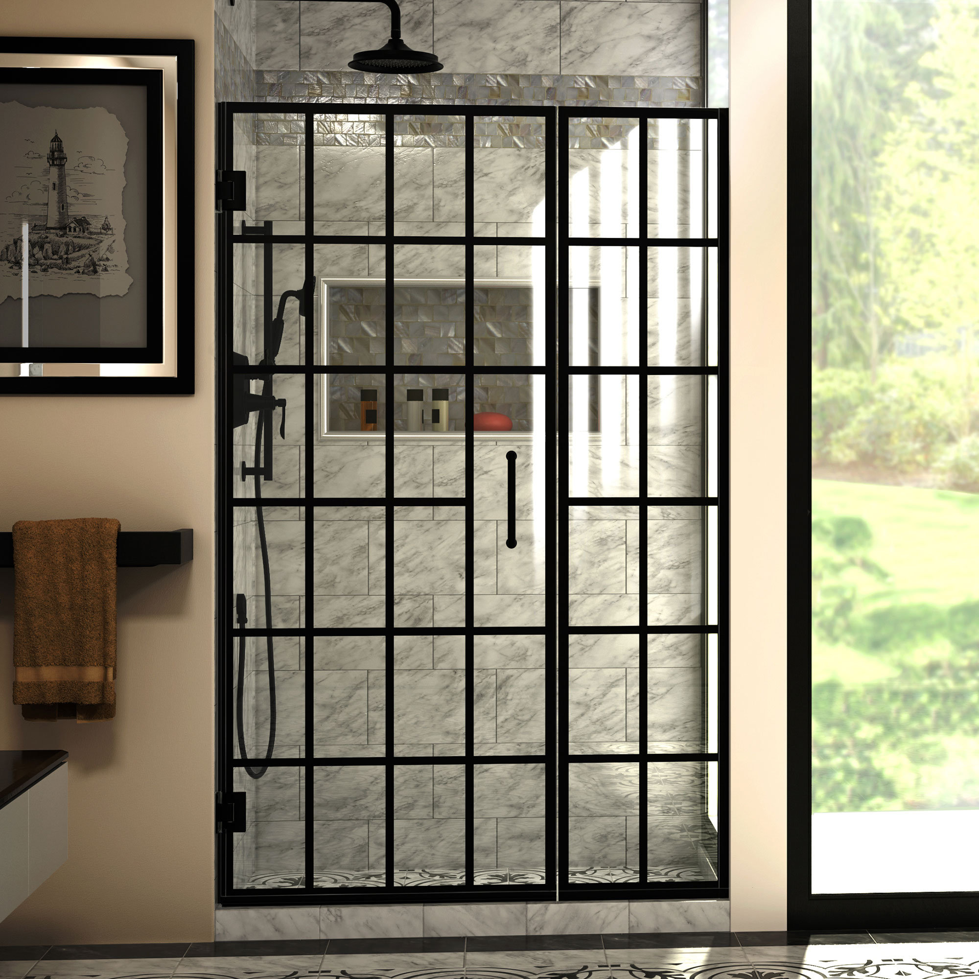 Dreamline Unidoor Toulon 46 5 X 72 Hinged Frameless Shower Door