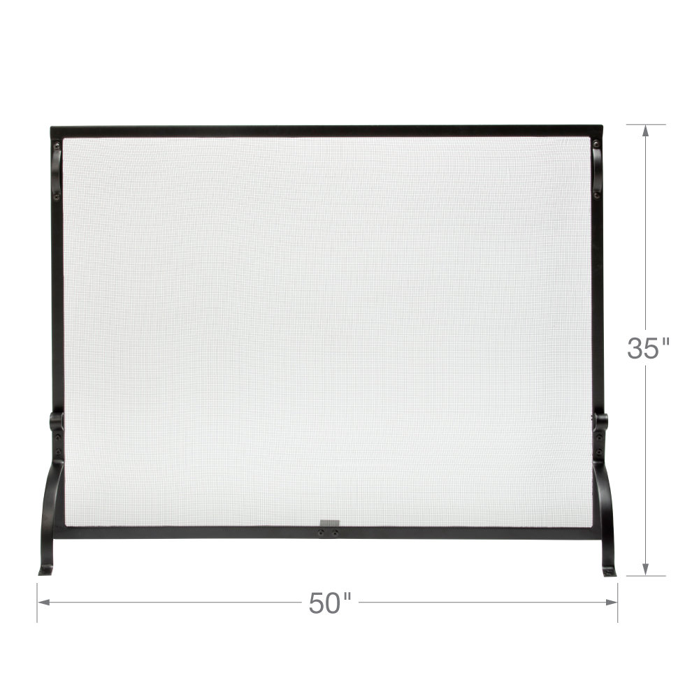 Uniflame Single Panel Steel Fireplace Screen Reviews Wayfair Ca