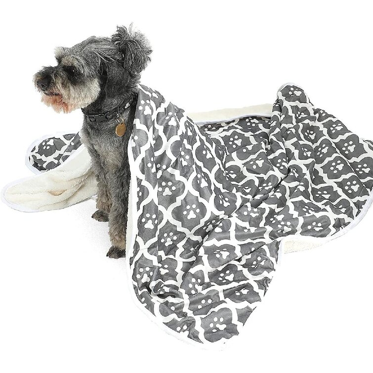 Large Warm Blanket Fleece Throw Miniature Schnauzer Dog Bed Chair Car Sofa 