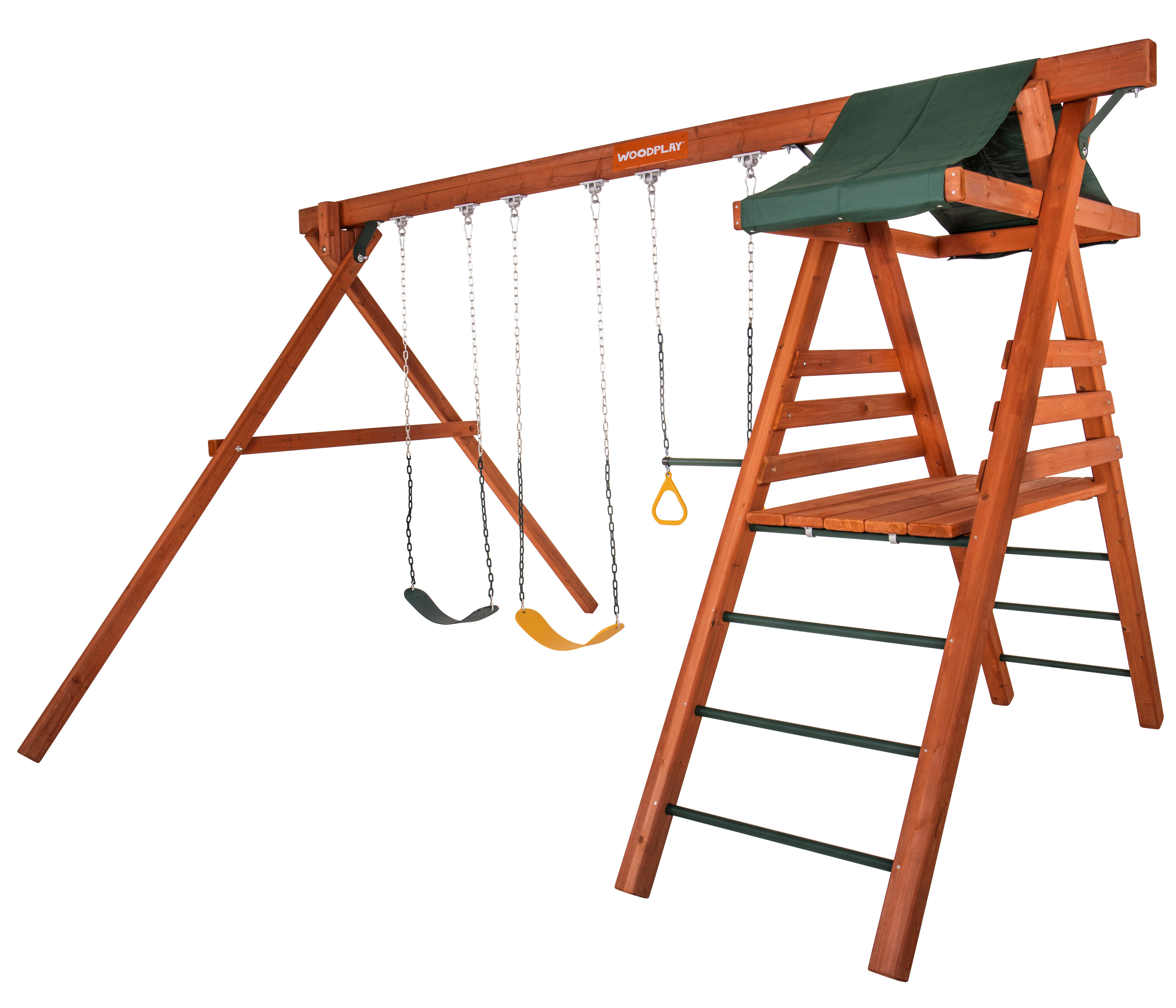 climber and swing set