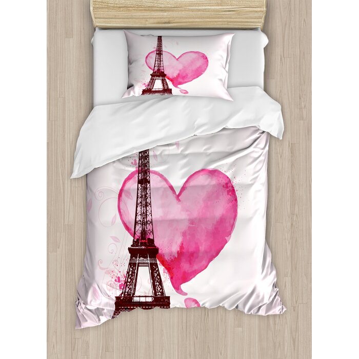 East Urban Home Eiffel Tower Duvet Cover Set Wayfair