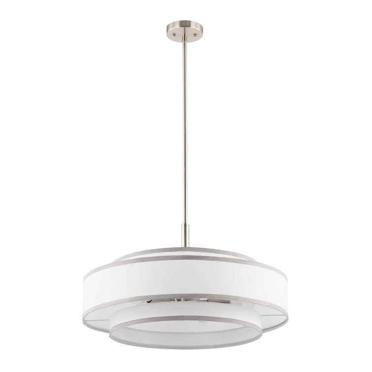 12" Twin Drum Modern Style Ceiling Pendant Light Shade 