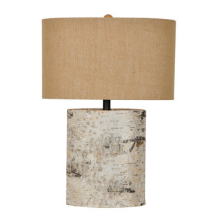 etched birches table lamp