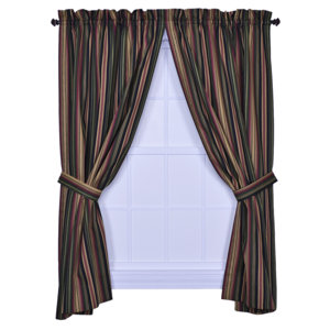 Crestside Striped Rod Pocket Curtain Panels (Set of 2)