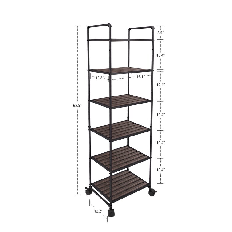 Ladder Wall Rack 8 Bars Metal 63.5" 