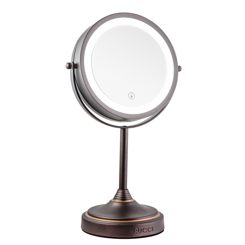 led magnifying makeup mirror