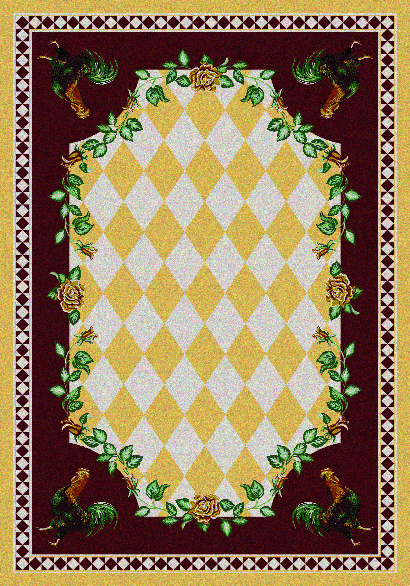 American Dakota Novelty High Country Rooster Yellow Area Rug American Dakota Novelty High Country Rooster Yellow Area Rug Reviews Wayfair