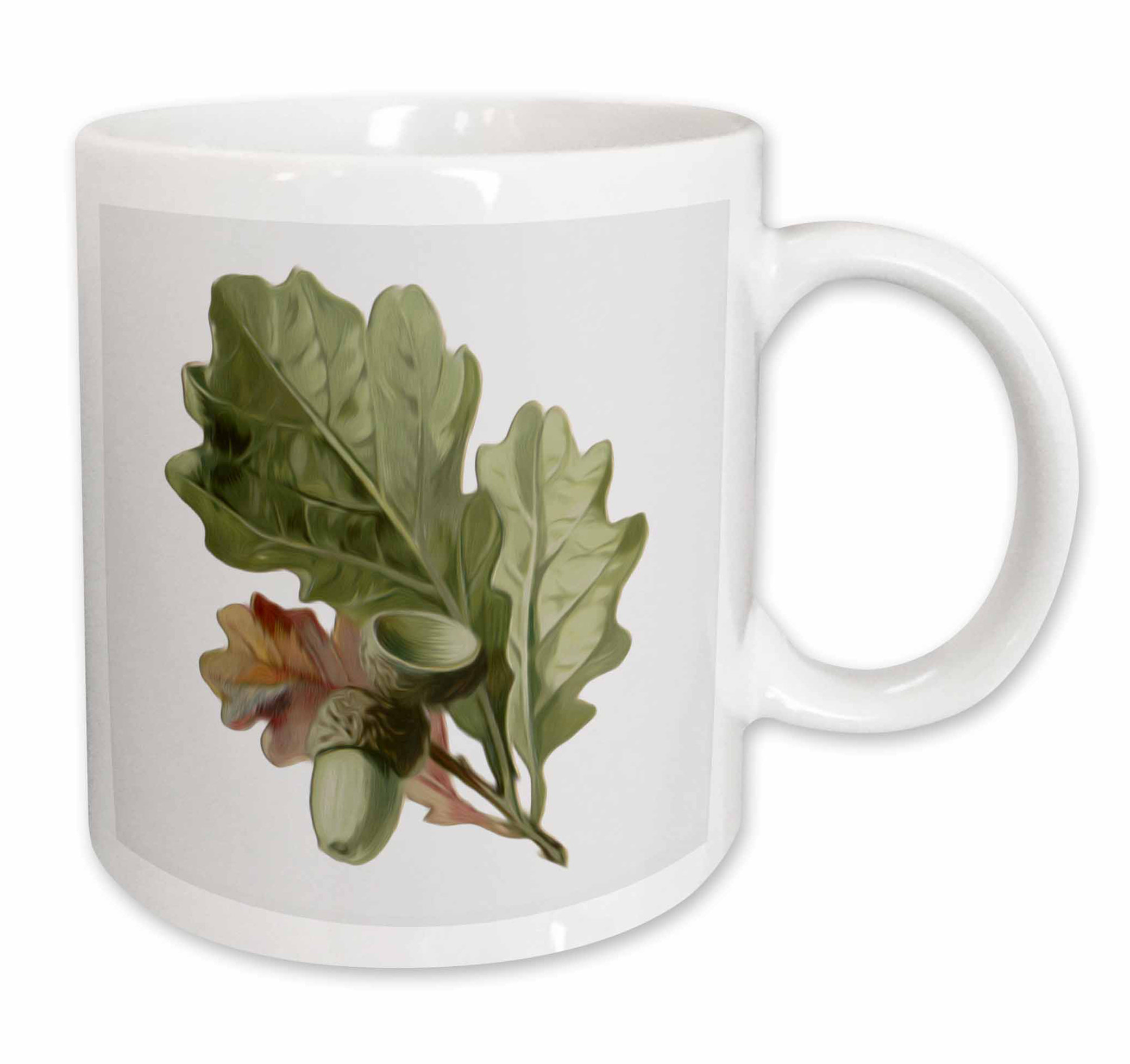 East Urban Home Vintage Leaves And Acorns Digital Nature Oil