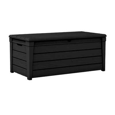 Keter  Brightwood 120 Gallon Resin Deck Box Color: Anthracite Grey