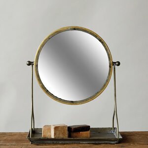 Metal Framed Mirror On Stand