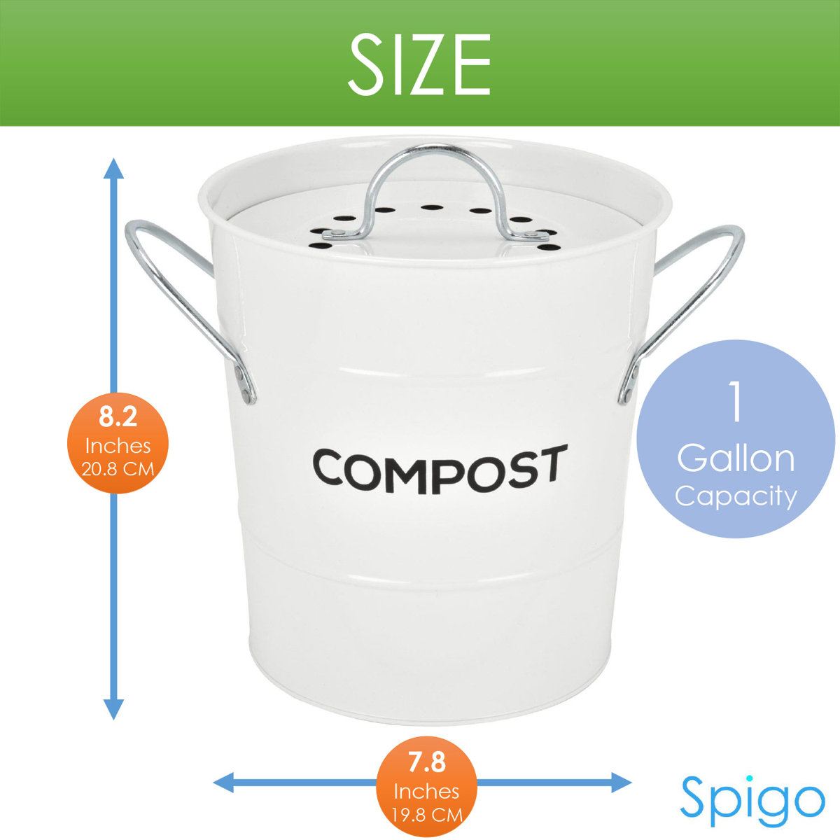 Kitchen Drawer Composter Spigo Steel 1 Gal. Kitchen Composter & Reviews | Wayfair