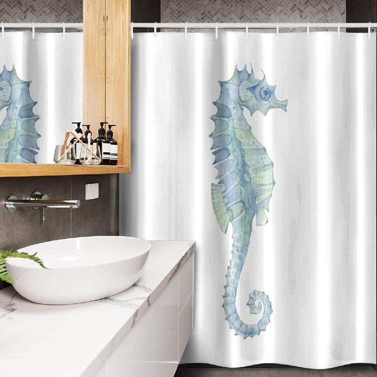 72X72" Blue Feather of Bird Shower Curtain Waterproof Fabric Bathroom Decoration 