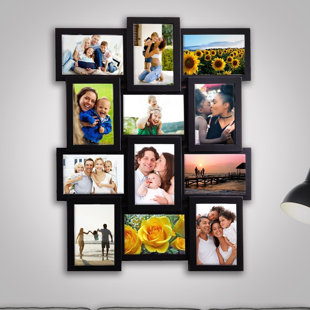 Collage Floating Family Picture Frames You Ll Love Wayfair Gerhardt Gallery Collage Wall Hanging 12 Opening Photo Sockets Picture Frame