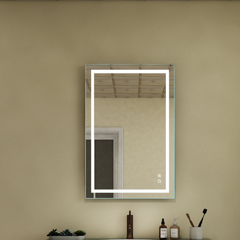 Orren Ellis Dinwiddie Modern And Contemporary Lighted Bathroom Vanity Mirror Reviews Wayfair