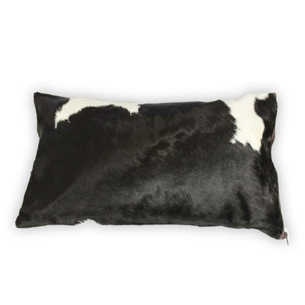 Black and White Cowhide Patchwork Pillow Black Patchwork Cowhide Pillow Black Cowhide Throw Pillow Cowhide Lumbar Pillow Farmhouse Decor