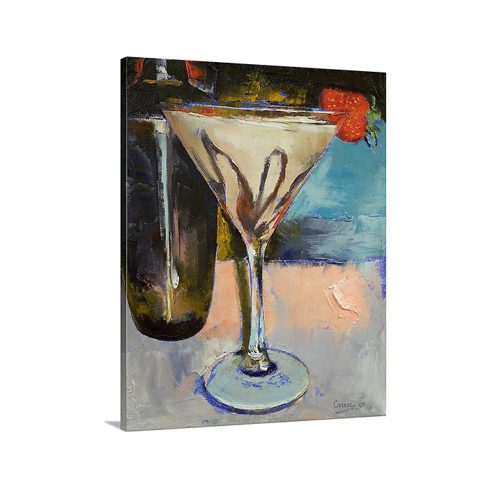 Canvas On Demand Chocolate Swirl Martini By Michael Creese