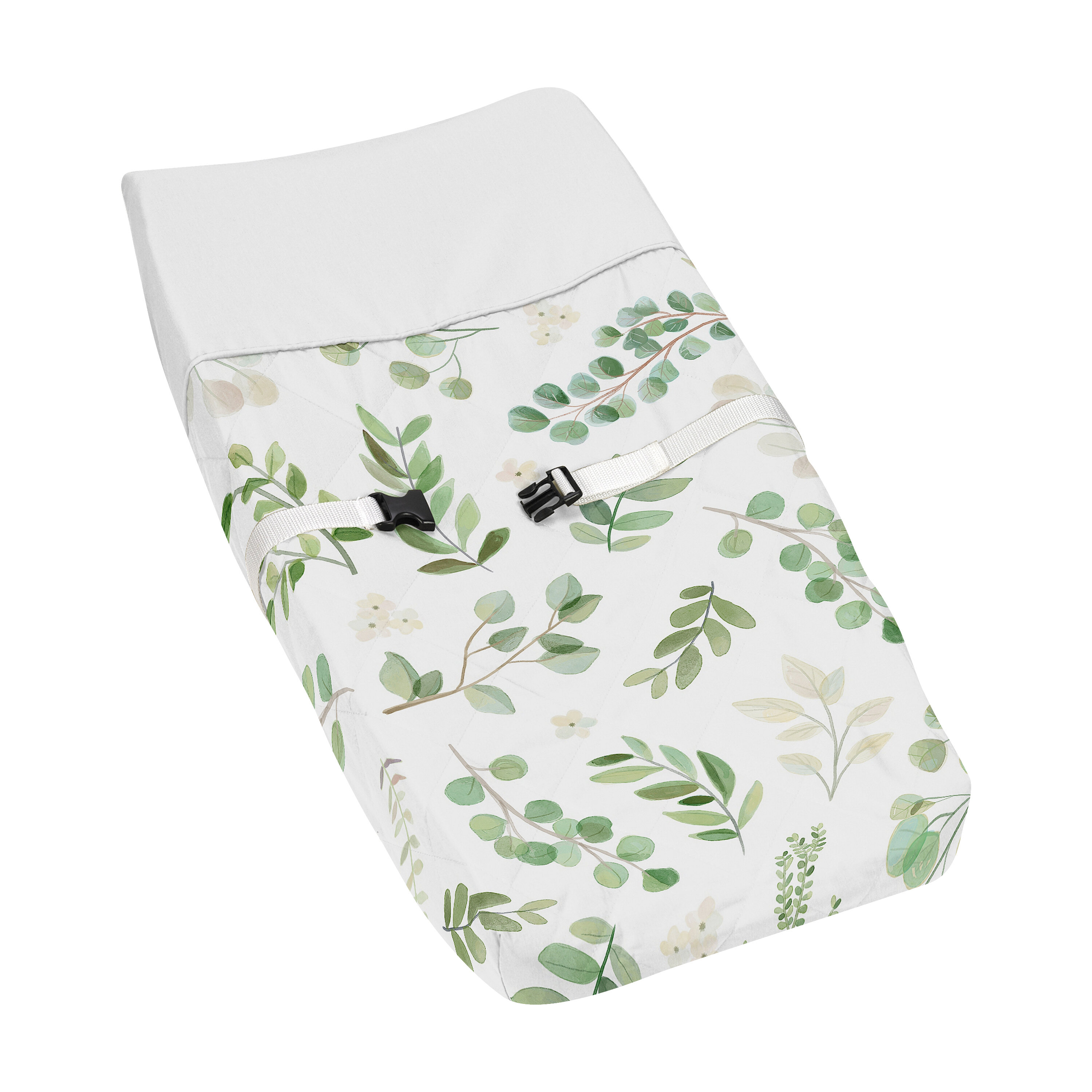 Soft Cover for Diaper Changing Pad with Safety Buckle Holes Olive Branches with Leaves Classic Simplistic Soft Spring Time Theme Ambesonne Garden Changing Pad Cover Almond 