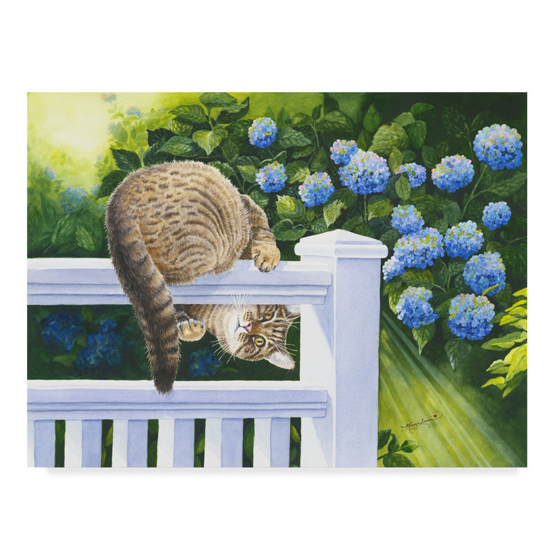Winston Porter Peek A Boo Floral Acrylic Painting Print On Wrapped Canvas Wayfair